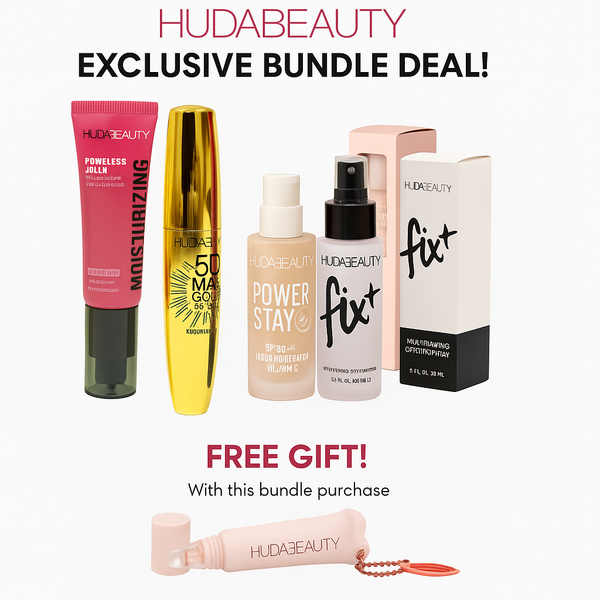 HUDA BEAUTY Makeup Bundle Deal – Limited Offer (Free Lip Balm Included)